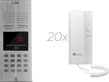 Zestaw domofonowy 20 rodzinny GENWAY WL-03NL-V2 polskie komunikaty