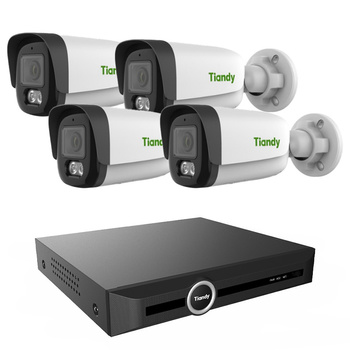 Gotowy zestaw monitoringu 8Mpx 4 Kamery IP Rejestrator 20 Kanałowy 4K