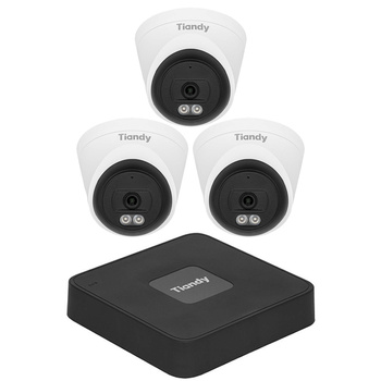 Zestaw Monitoringu IP Tiandy z 3 kamerami TC-C320N i rejestratorem IP