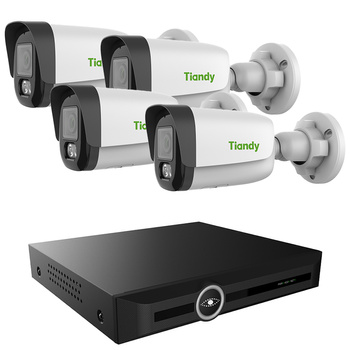 Zestaw Monitoringu IP 4 kamery 5Mpx Rejestrator 20 Kanałów HDMI 4K